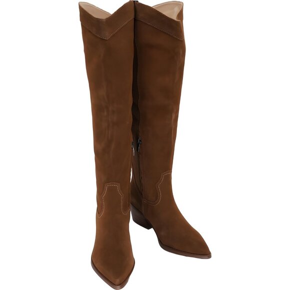 Nine West ORECE Knee-High Boots Cognac Women's US 5.5 - Picture 4 of 6